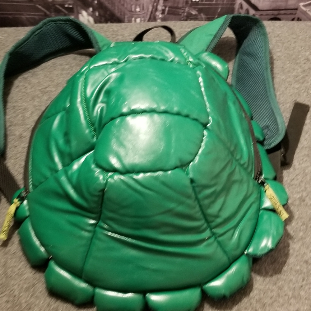 TEENAGE MUTANT NINJA TURTLES RETRO BACKPACK BOOK BAG TURTLE SHELL
